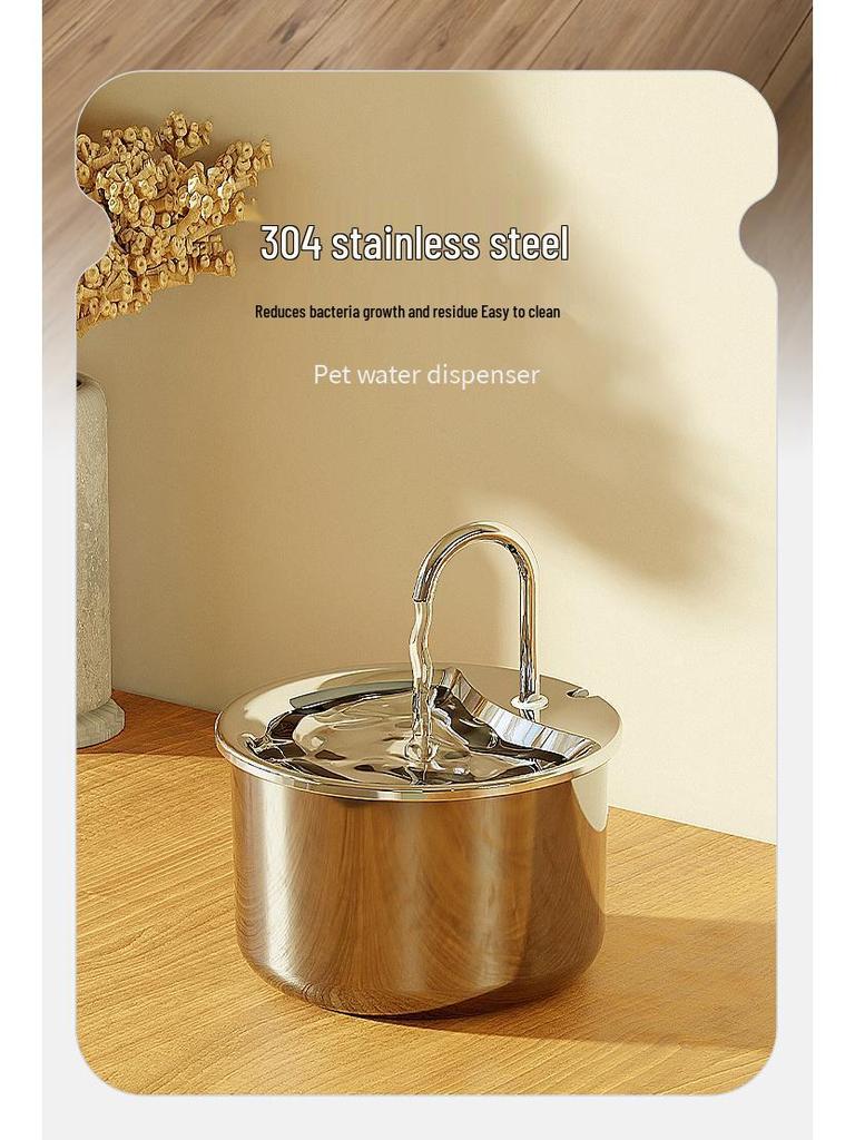 Smart Stainless Steel Automatic Cat Water Fountain with Sensor