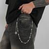 European and American Retro Round Bead Waist Chain Tag Men's Street Overalls Hanging Chain Accessories