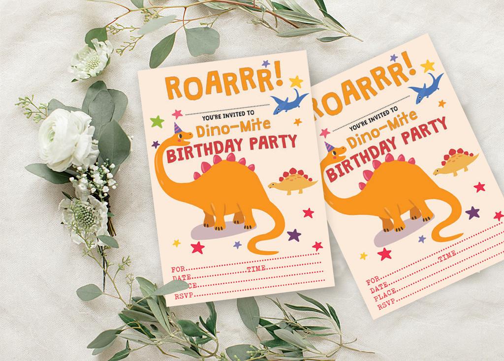 Darling Souvenir Pink Birthday Invitation Card Printable Fill or Write In Blank Invites Party Supplies Pack Of 28 5 X 7