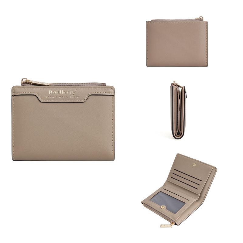 Baellerry Women Fashion Wallets Artificial Leather Bifold Purse Short Card Holder Coin Purse