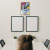 2Sets Magnetic Photo Frames Premium Plastic Home Display Frames for Paintings Photos Certificates Adhesive Self-Adhesive
