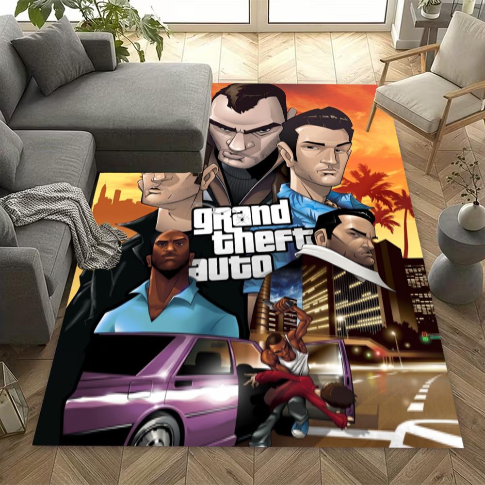 Grand Theft Auto Iv Carpet Suitable For Study Room Decorate Room Game Room Foyer Antislip Rug Decorate Offices