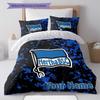 Hertha BSC Custom Name Pattern Bedding,Quilt Set Quilt Cover Pillowcase Home Birthday Gift(1 * Duvet Cover + 2 * Pillowcase, Without Core)