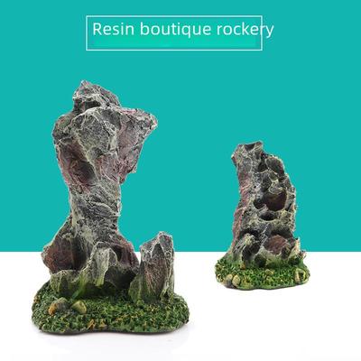 Nuovo arredo per acquario: Roccia rocciosa in resina, montagna di pietre e cristalli per l'arredo di acquari.