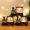 Santa Claus Snowman Christmas Gift Crystal Sequins Christmas Eve Music Box Train Crystal Ball Ornaments Desktop Decoration