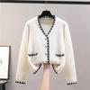 Fall Winter Chenille Faux Mink Cardigan Women's Small Fragrance Style V-neck Soft Warm Knitted Jacket Comfortable Versatile Fashion Wear