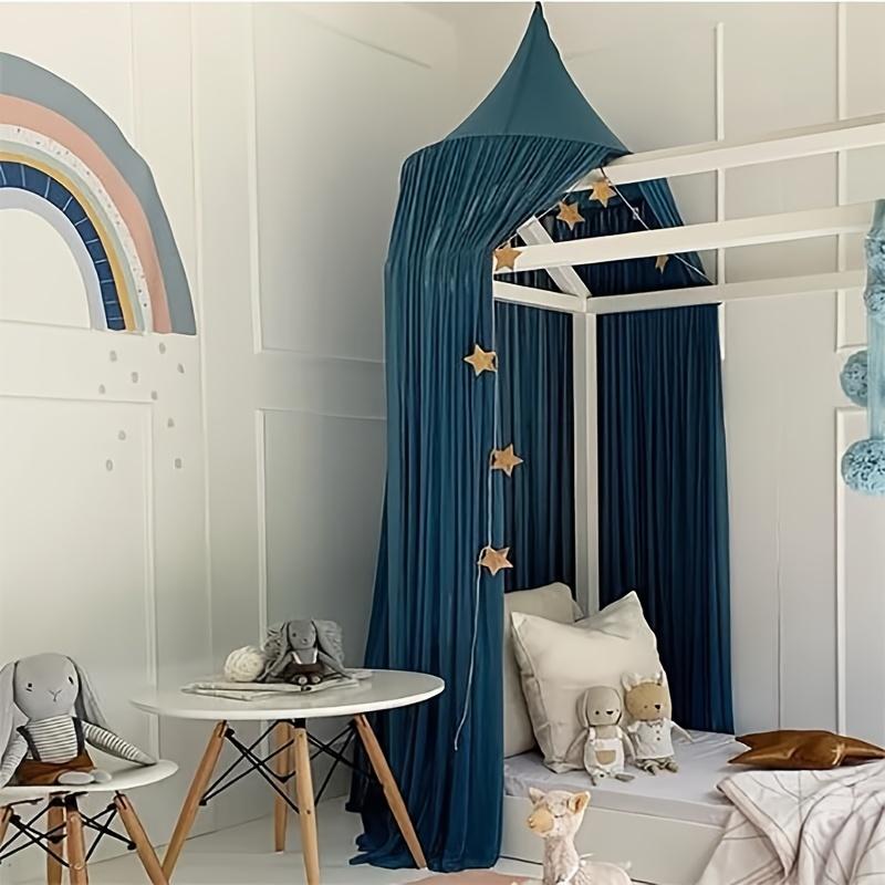 New Children's Solid Color Dreamy Hanging Mosquito Net Tent Summer Baby Chiffon Lightweight Breathable Bed Curtain