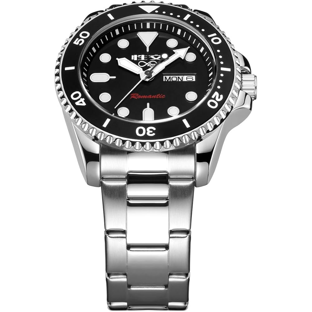 Aibu Silver Black Quartz Watch Water Resistant Men's Business Casual Suit Gift