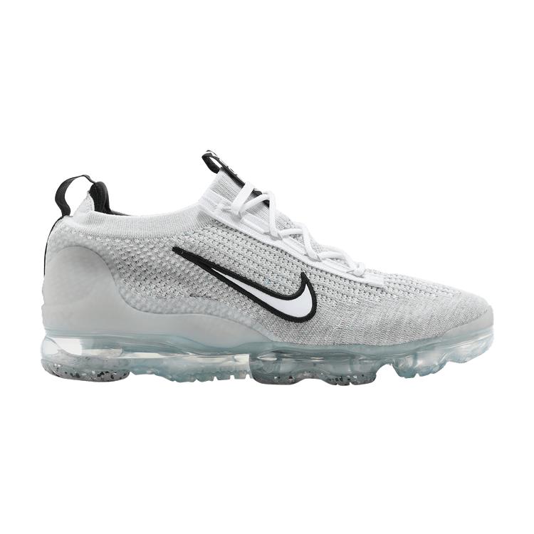 Nike Air VaporMax 2021 FK White Black Metallic Silver 42