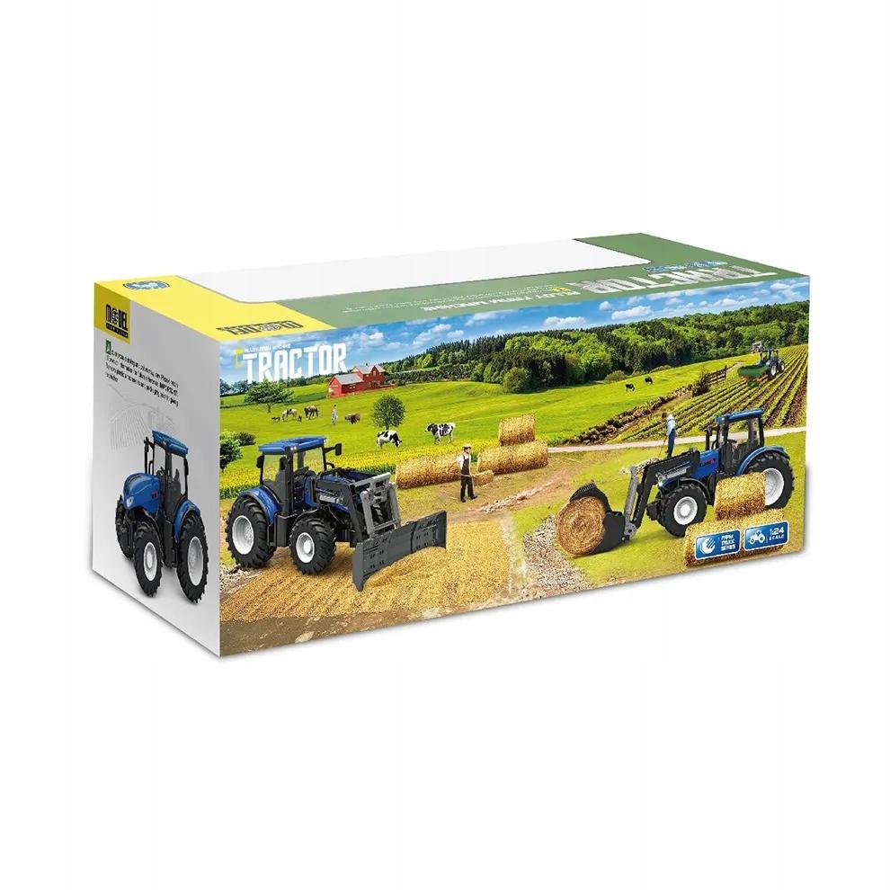 Grande Trattore Blu Giocattolo Radiocomandato Little Farmer Bulldozer