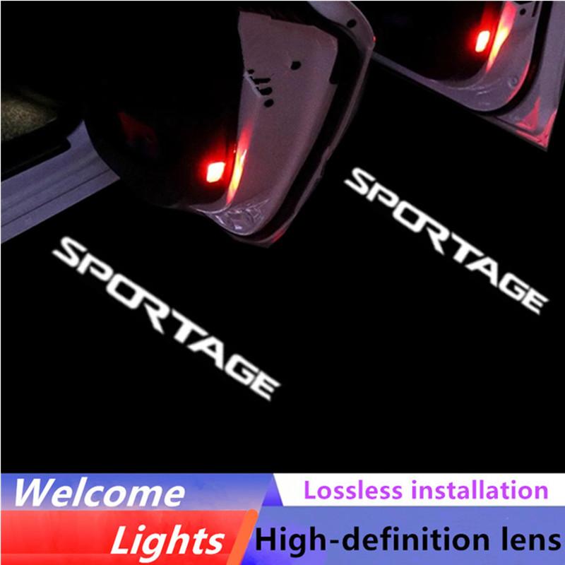 2PCS Wireless For kia k2 k3 k5 Sorento Sportage R Rio Soul ar Door Welcome Light Led HD Projector Lamp Courtesy Light Accessorie