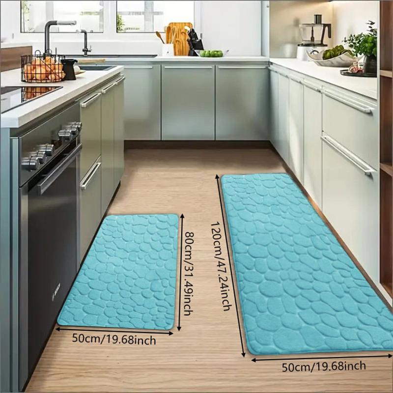 1PC Pebble Embossed Pattern Strip Bathroom Living Room Kitchen Mat Carpet, Soft Non-slip Quick-dry Bathroom Mat, Family Bathroom