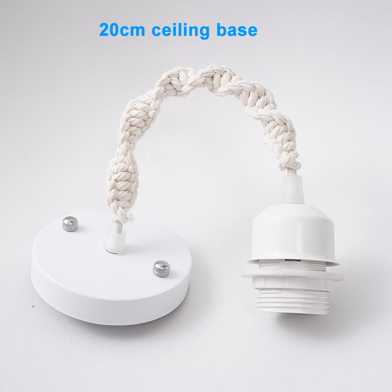 

E27 Lamp Holder Socket with Plug Braid Boho Screw-type Lighting Kit Hanging Light Socket with Line DIY Hanging Lamp Accessories E27
