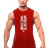 Do The Work  Men's Casual Sports High Quality Mesh Bodybuilding Fitness Gym Sports Summer Breathable Casual O-neck Printed Vest