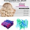 10 Stück Hitzeloses Haarwickler Set Erzeugt Sprungkraftvolle Spiralen Ohne Hitzeschäden Sicher Einfach zu Benutzen Haken Für Müheloses Styling Kit