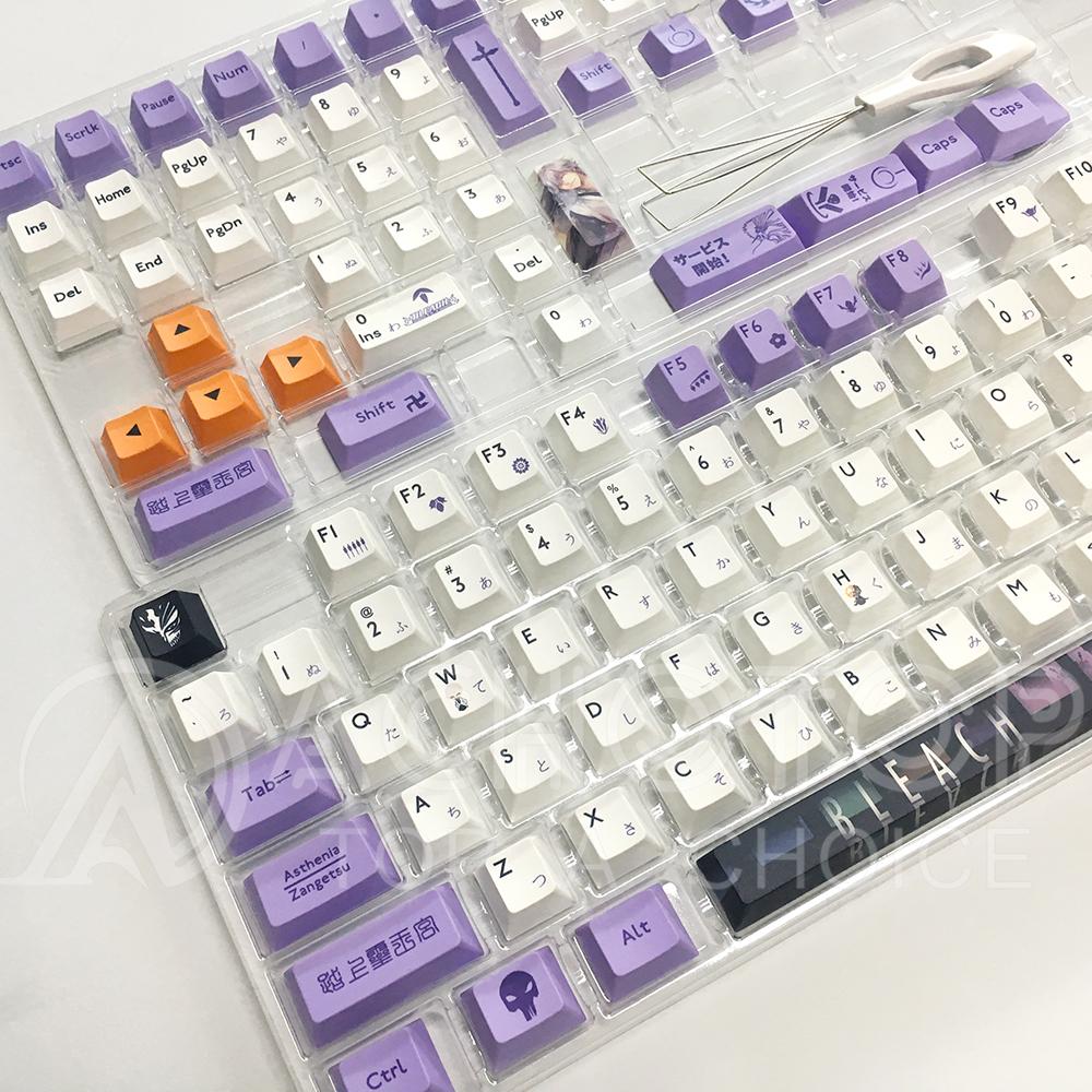 134key Keycap Set Hot New Japen Style Anime PBT Keycaps Full Keyset Fit Mechanical Keyboard Custom Cute Key Caps