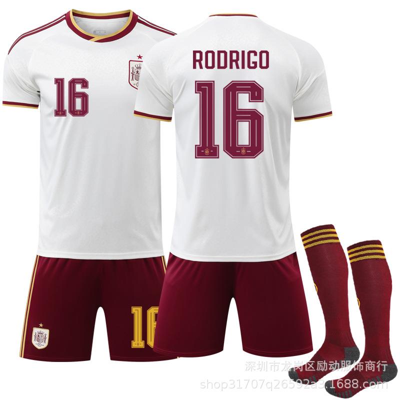 2026 Nr. 16 Rodrigo Spanien Auswärtstrikot für die WM USA-Mexiko-Kanada 26