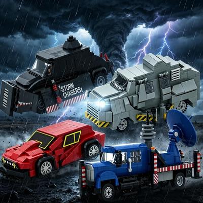 Trychtýřové Běžce Dopplerův Radar TIV2 CT5 Tornado Intercept Vehicle Stavebnice Modulární Technologie Děrovačka Titus Hračka Dárek