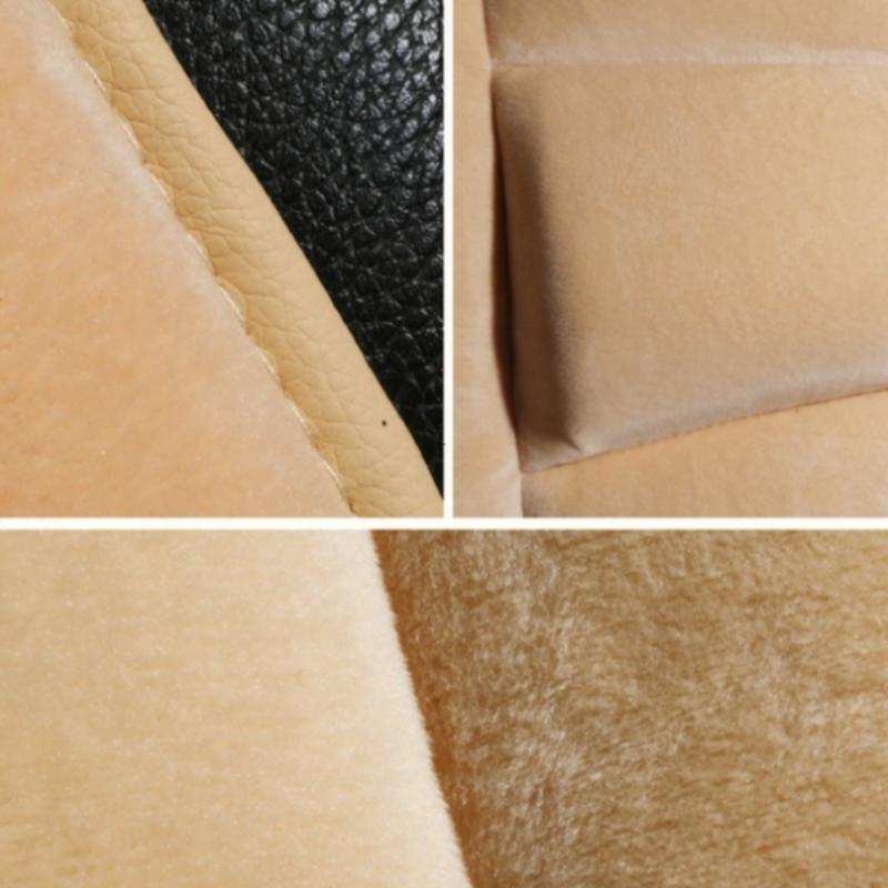 Universal Car Seat Cover Short Pile with Lumbar Support Four Season Car Seat Protector Pad & Cushion