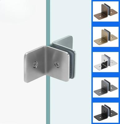 2Pcs 304 Stainless Steel T Wall Mount Glass Bracket Clamp Bracket Rose Gold