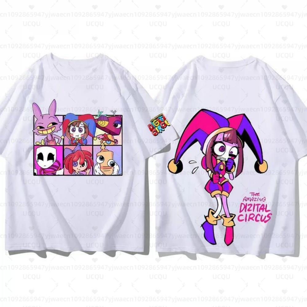 Sommer Kinder Mädchen Jungen THE AMAZING DIGITAL CIRCUS Cartoon Druck Kreativ Mode Vielseitig Rundhals Erwachsenen Kinder T-Shirt Oberteile