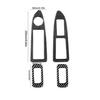 4Pcs Carbon Fiber Interior Window Control Cover Trim For 2008-2010 Chrysler 300
