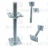 Post Base Adjustable Anchor 80X80X250X4.0Mm Oc + Welded Nut