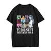 Women's Fashion Casual Printed Round Neck Short Sleeve Top Blouse