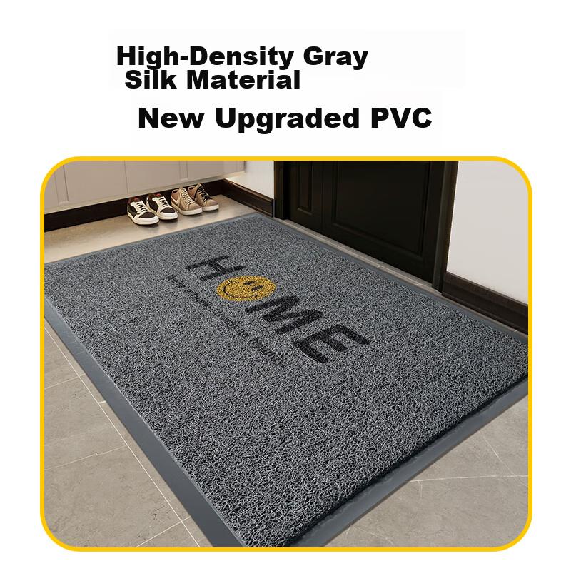 FOOJO Entrance Door Mat, Indoor And Outdoor Waterproof Non-Slip Mat, Loop Pile Carpet, 60*90cm, Smiley Face Design, Home Use