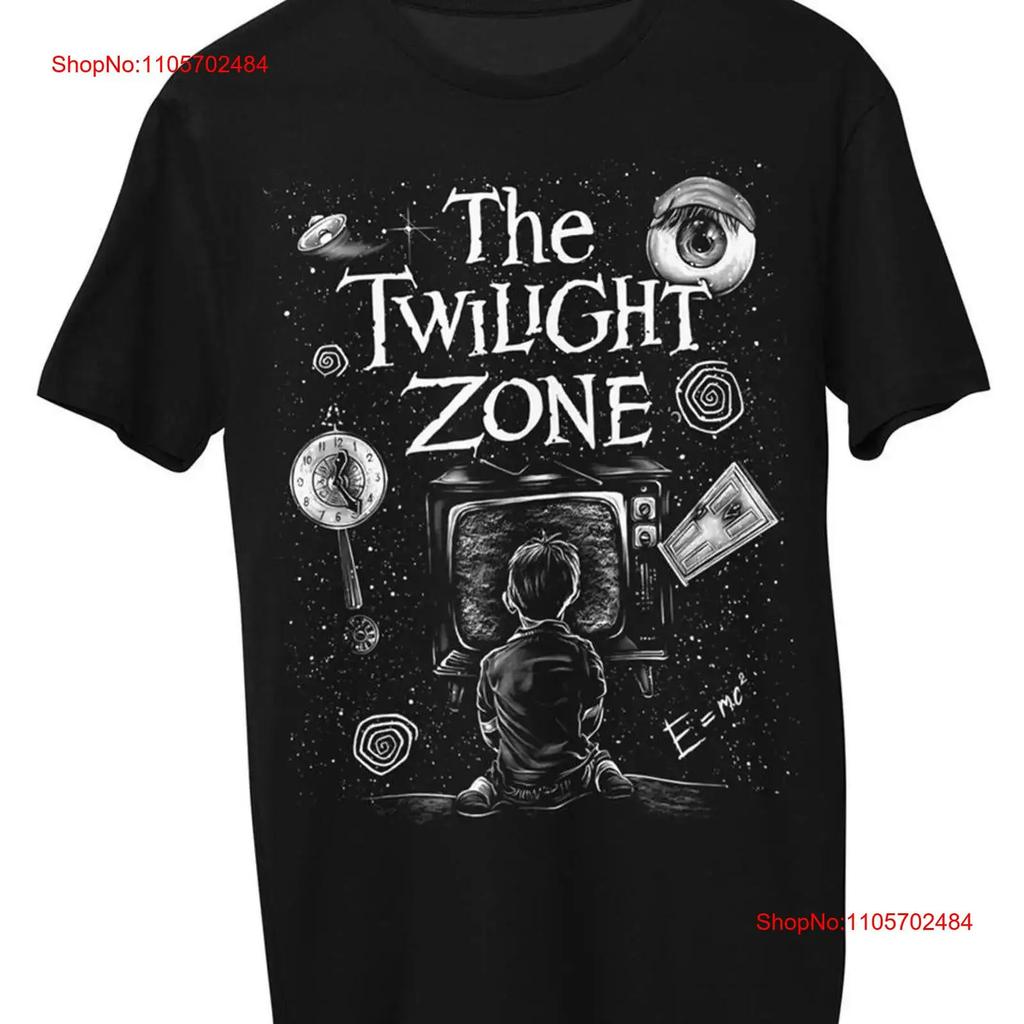 The Twilight Zone black cotton T shirt up to XL vintage Washed homme Top For Everyday Wear Versatile streetwear Breathable