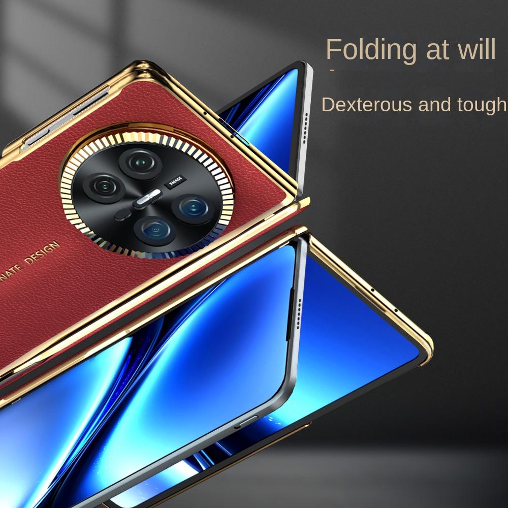 For Huawei Mate X6 180° Infinity Foldable Glass Front Film Vacuum Plating Anti-Fingerprint Comfort Hand Flap Phone Case
