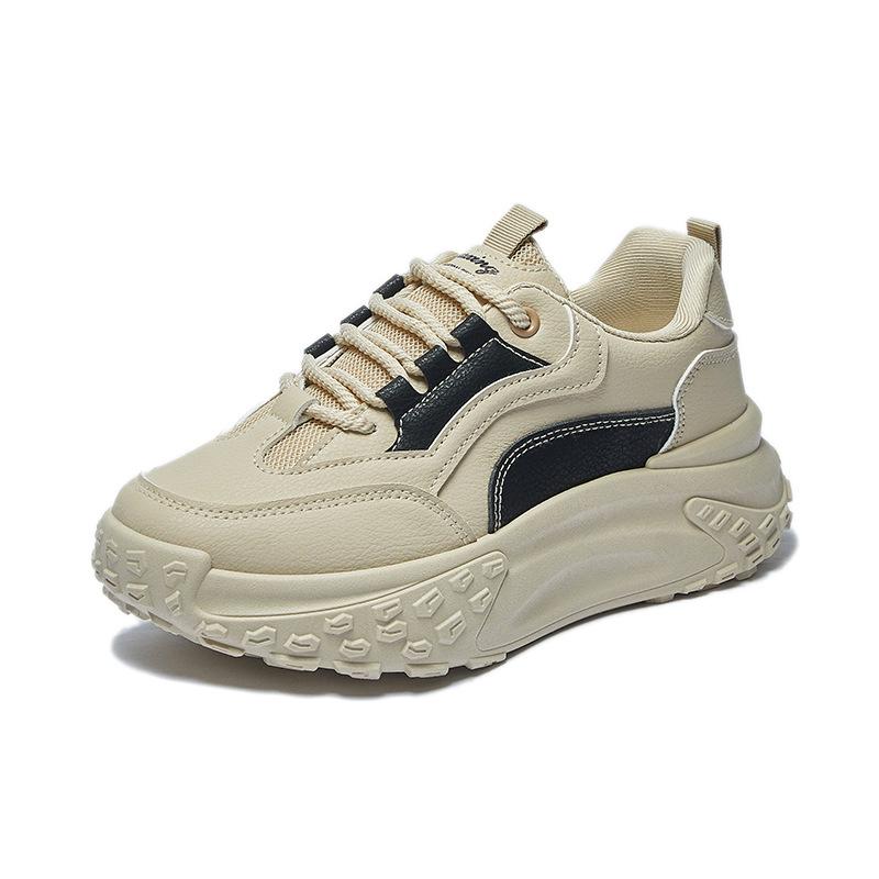 

Корейська версія маленьких білих жіночих туфель 2025 осінь нова ins студентські повсякденні вуличні туфлі жіночі платформа універсальні збільшуючі зріст кеди 40 чорний