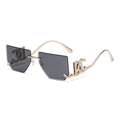 Luksusowe Bezoprawkowe Markowe Modne Okulary Przeciwsłoneczne Dla Kobiet i Mężczyzn Stylowe Kwadratowe Metalowe Okulary Przeciwsłoneczne Glamour Designerskie Odcienie UV400