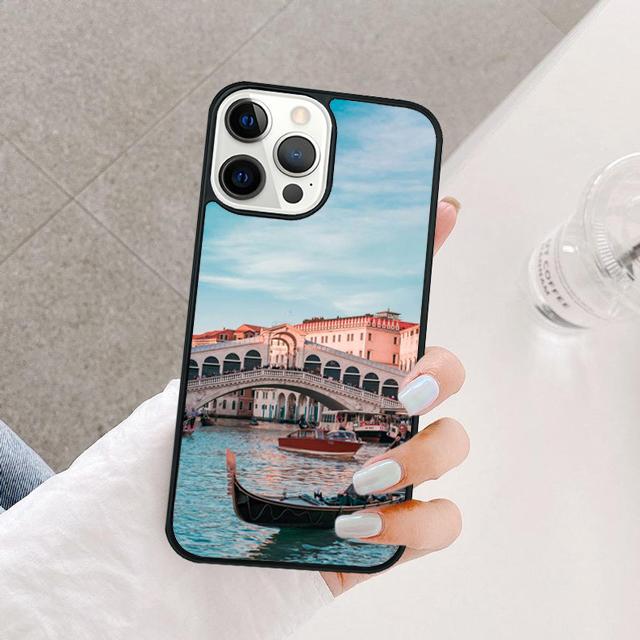 Water City Venice Italy Sunset Phone Case Cover For iPhone 17 Air 15 16 14 13 12 Pro Max 11 Pro Max Plus Coque