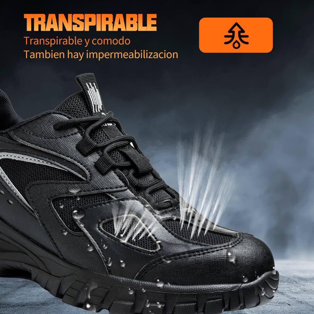 Labor Insurance Shoes Anti-smashing and Anti-piercing Safety Shoes Lightweight and Comfortable Breathable with Reflective Strips Work Shoes