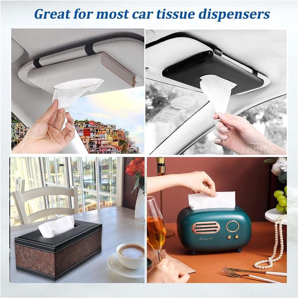 Car Tissue, Auto Visor Tissue Refills For Car Tissue Case, Napkin Holder Refill, Nice Tissue For Sun Visor Box, Car Travel Tissues, Soft And Smooth,