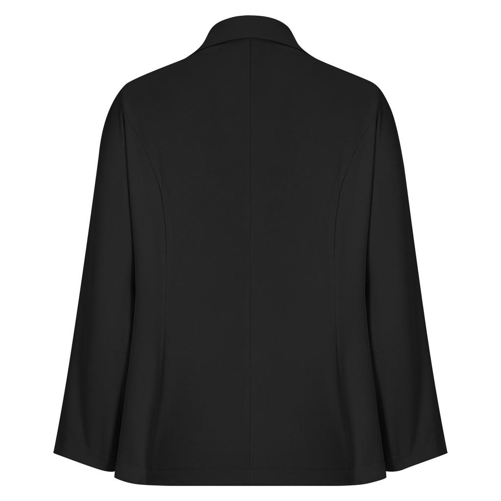 Dámské pracovní ležérní pracovní bundy s knoflíkem a klopou na podzimní oblečení s dlouhým rukávem