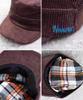Nakota Corduroy Cotton Rib Work and One Size Fits All x Beige Cap, Men's Women's, Winter, (59cm 61cm),