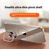 For iPhone 16 Pro Case Compatible with MagSafe Lens Frame Kickstand Clear PC Phone Cover