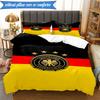 3PCS German Football Emblem Printed Soft Bedding Set,Including 1pc Duvet Cover And 2pcs Pillowcases Perfect for Bedroom, Dormitory, Fan gift
