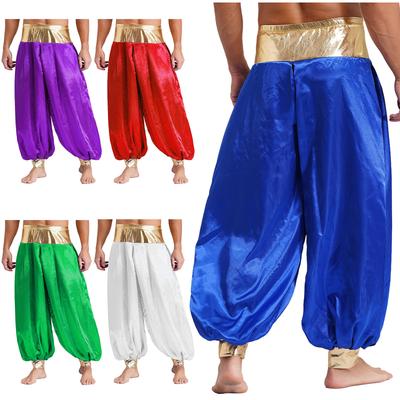 Heren Hippie Harembroek Metallic Patchwork Lantaarn Design Arabische Stijl Kostuum