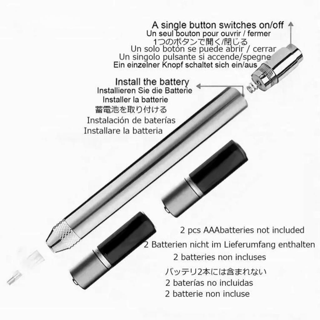 1/3pcs Red Diamond Painting Tool Lighting Point Pen 1 Head Diamond Pens No Battery Provided 5D Painting Diamonds Accessories