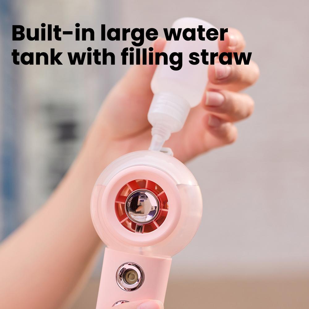 High Speed Spray Portable Handheld Fan Rechargeable Turbo Fan With 4 High Speeds for Travel Outdoor Camping