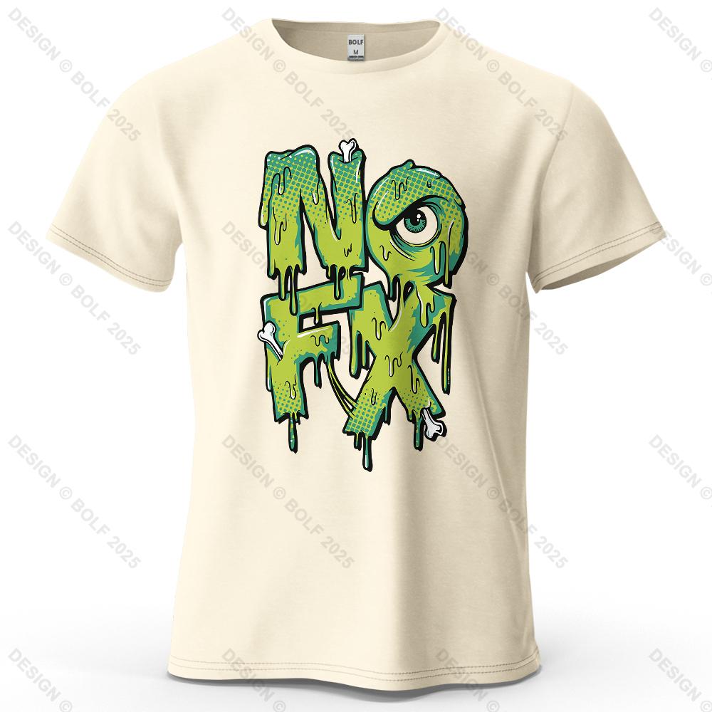 

NO FX Edgy Printed Men s T-Shirt 100% Cotton Oversized Creative Graphic Tees for Women Tops Tees Casual Streetwear 4XL