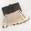 12/18/24-Piece Champagne Makeup Brush Set: Persian Wool Powder Brush, Blush Brush, Horse Hair Eyeshadow Brush