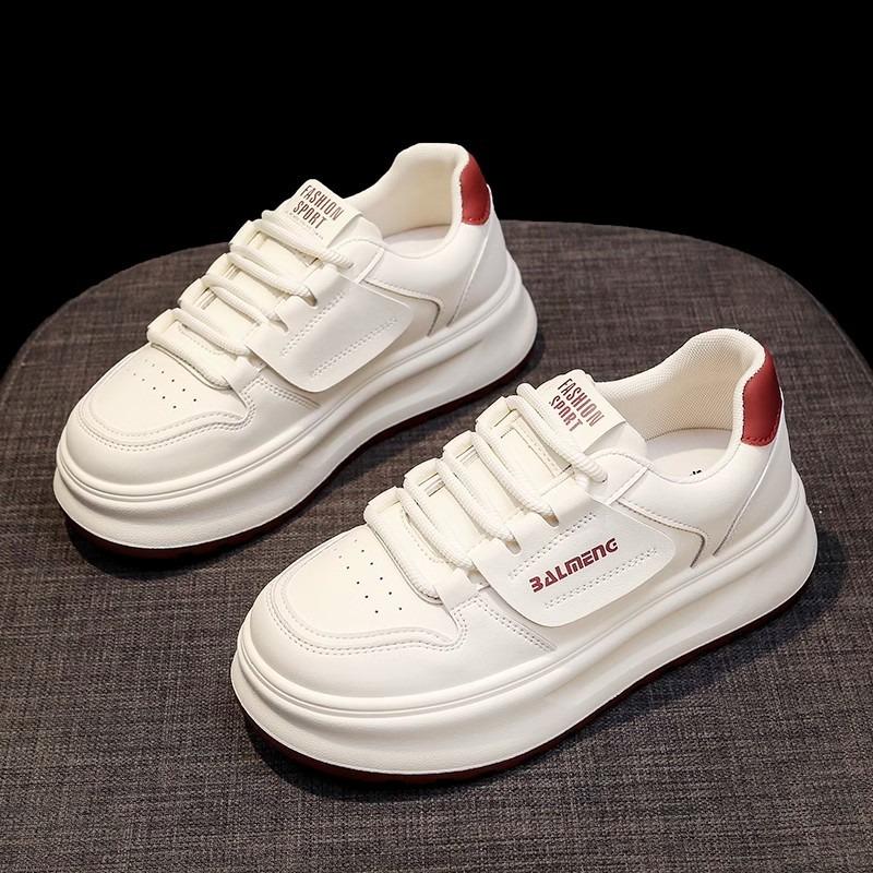 Little White Shoes Women Show Their Feet Small Autumn New Breathable Casual Fashion Versatile Thick-soled Non-slip Sports Board Shoes