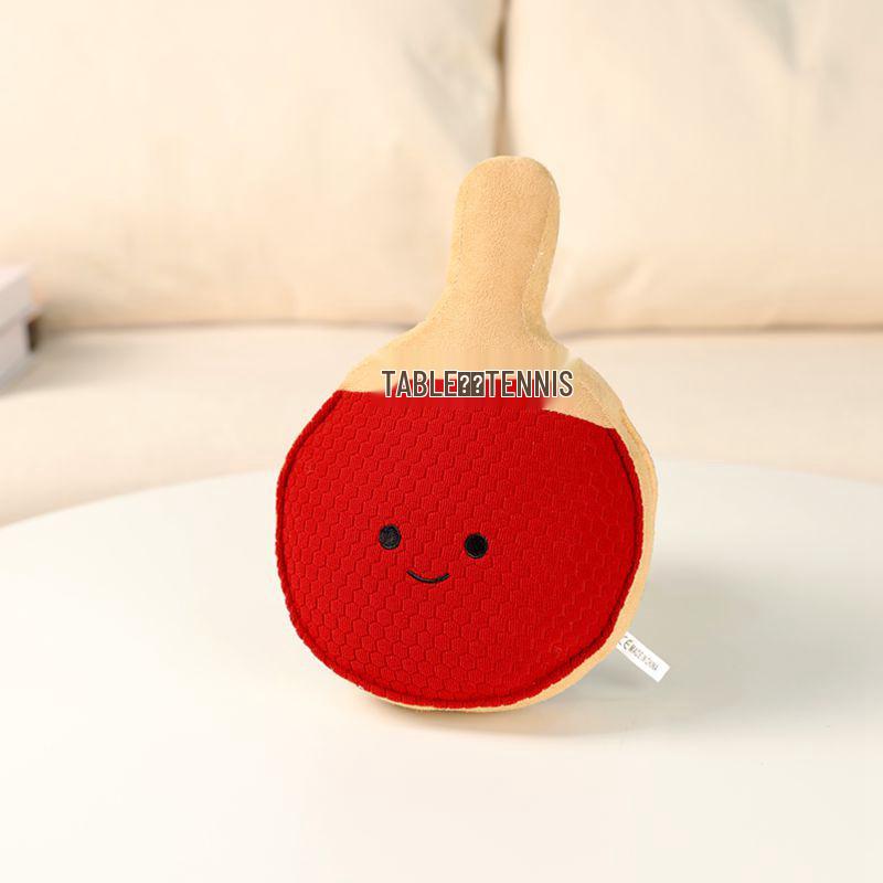 Creative Ping Pong Racket Plush Toy Pillow - Funny Sports Doll Ornament & Birthday Gift for Kids Cute Ping Pong Paddle