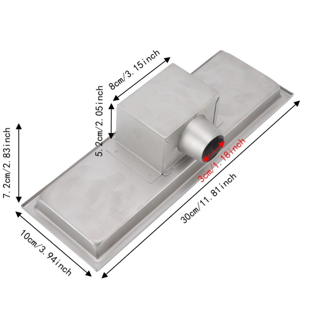 304 Stainless Steel Floor Drain Rectangular Channel Drain Durable Linear Shower Drain  Balcony