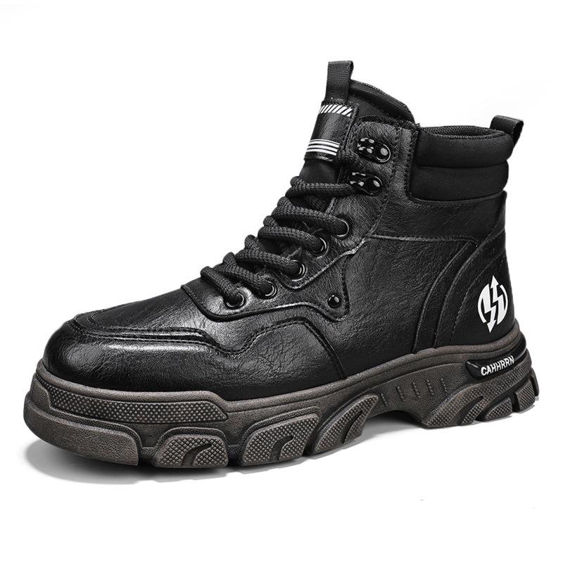 Men's shoes autumn and winter new casual high-top Martin boots outdoor non-slip and wear-resistant mountaineering shoes men's platform tooling shor