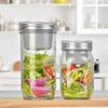 16/24 Oz Salad Glass Jars Wide Mouth Salad Container Portable Mason Jar  Home Office